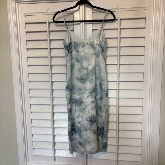 Abercrombie &‎ Fitch Blue And Green Tie Dye Midi Slip Dress Size XS Petite - Picture 2 of 7